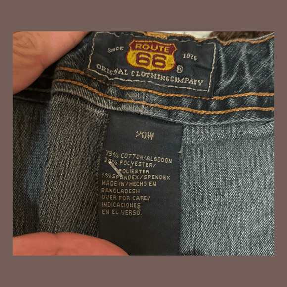 Route 66 Denim Mini Skirt | Distressed | Size 20W | Vintage Y2K - Picture 4 of 6